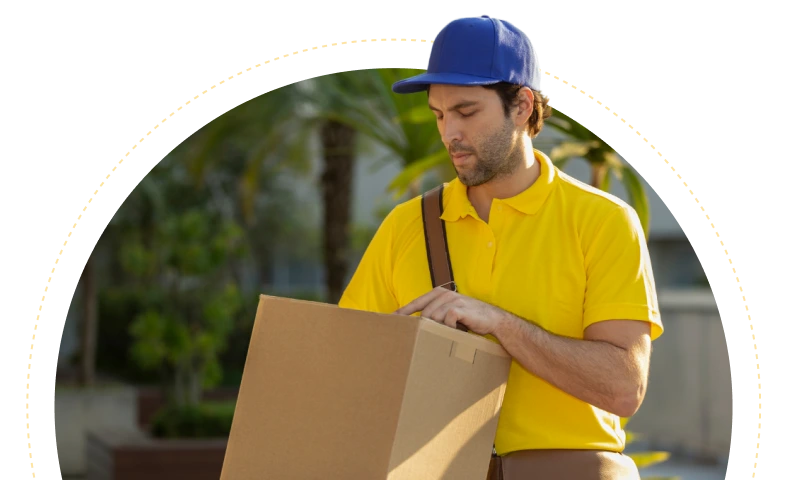 parcel guy handling deliveries